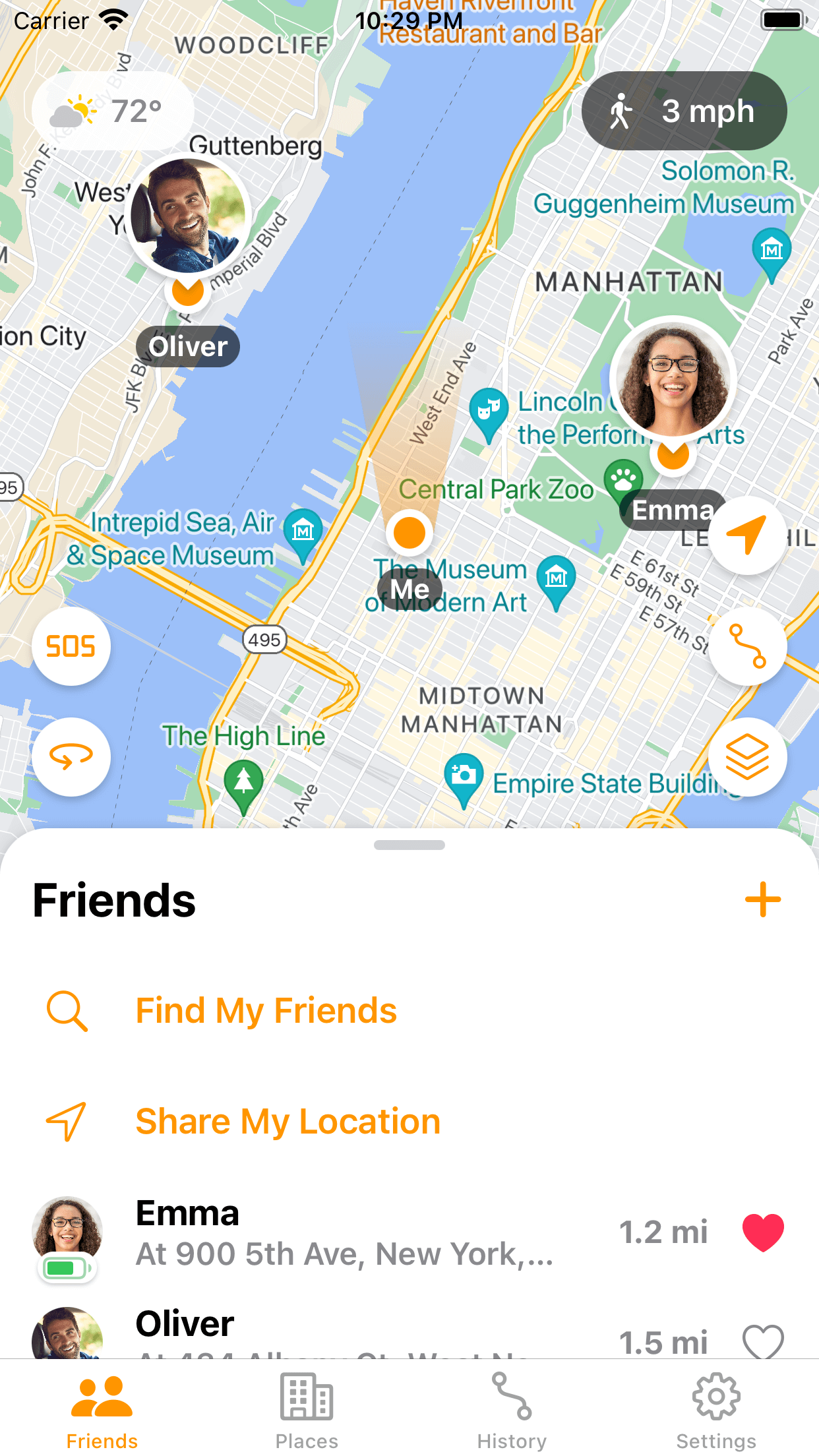 See all your friends and family on a map