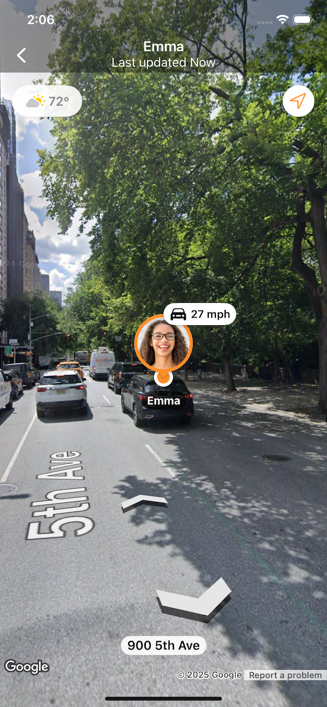 Zoom in to your friends and family exact location